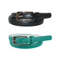 thumbnail image 1 of CTM® Ceinture Mince en Cuir de 3/4 Po pour Robe (Lot de 2 Couleurs) (pour Femmes), 1 of 4