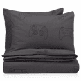 thumbnail image 4 of Bouclair Grey Wade - 3-Piece Duvet Cover Set Double, 4 of 10