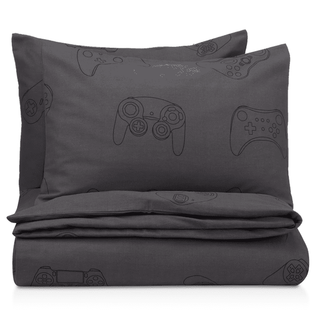 Bouclair Grey Wade - 3-Piece Duvet Cover Set Twin