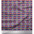 thumbnail image 1 of Soimoi Silk Fabric Ogee Damask Printed Fabric 1 Yard 42 Inch Wide, 1 of 5