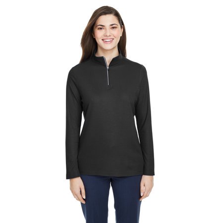 Core 365 Ladies' Fusion ChromaSoftâ„¢ Pique Quarter-Zip CE405W