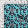 thumbnail image 1 of oneOone Georgette Viscose Fabric Paisley & Floral Ikat Decor Fabric Printed BTY 42 Inch Wide, 1 of 4