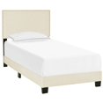 thumbnail image 1 of Twin Nail Trim One Box Bed in Linen Beige, 1 of 10