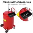 thumbnail image 2 of GloryStar 20 Gallon Waste Oil Drain Tank, Air Operated Portable Oil Drainer with Adjustable Funnel, Fluid Fuel Transfer Drainage with Wheels, Oil Change Container for Automotive Workshops, 2 of 7