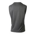 thumbnail image 4 of BADHUB Mens Workout Hooded Tank Tops Drawstring Muscle Stretch Sleeveless Solid Color Shirts Loose Gym Vest Clearance Gray XL, 4 of 7