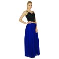 thumbnail image 4 of Bimba Jupe Maxi Style Tulipe pour Femmes, Bas Boho en Georgette, Bleu, 4 of 6