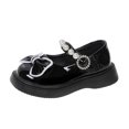 thumbnail image 3 of Chaussures en Cuir Noires pour Filles Chaussures en Cuir Blanches Chaussures de Princesse Chaussures de Performance Printemps et Automne Chaussures pour Bébé Super Souples, 3 of 5