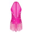 thumbnail image 4 of RUNQHUI Robe de Danse de Salon Sans Manches à Franges Brillantes Salsa Tango Col en V L, 4 of 6
