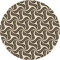 thumbnail image 1 of Ahgly Company Tapis d'Intérieur Lavable à la Machine, Carré, Transitionnel, Brun Chocolat, Tapis de Zone, 3 Pieds Carré, 1 of 7