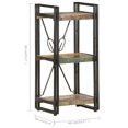 thumbnail image 4 of vidaXL 3-Tier Bookcase 40x30x80 cm Solid Reclaimed Wood, 4 of 5