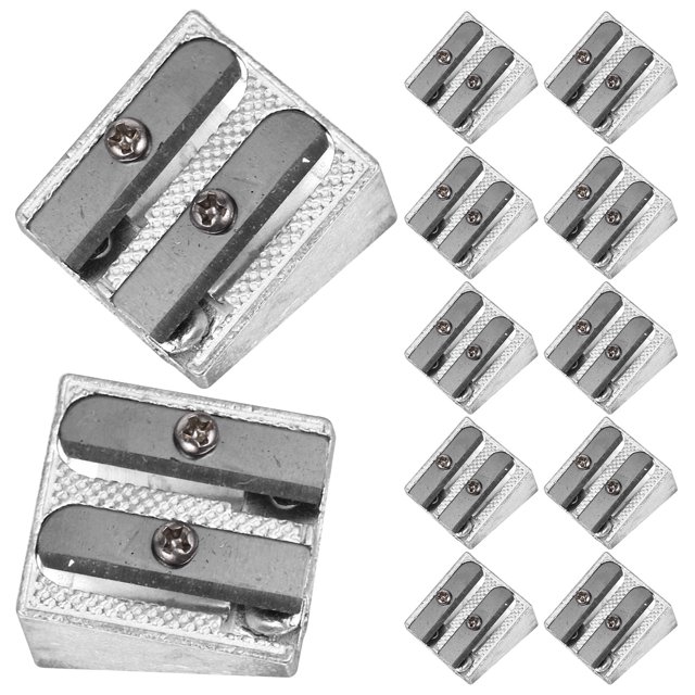 Miangastore 12Pcs Metal Pencil Sharpeners Small Pencil Sharpener Manual Sharpeners Student Metal Sharpeners