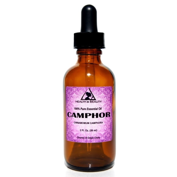 Huile Essentielle de Camphre Aromathérapie 100 % pure Naturelle Compte-Gouttes en Verre 2,0 oz, 59 ml