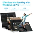thumbnail image 2 of Auusda Ordinateur Portable 15,6 Pouces Intel N95 jusqu'à 3,4 GHz, 32 Go DDR4 RAM, 1 To NVMe SSD, Windows 11 Pro, 2 of 8