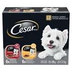 Cesar Pain classique adulte dans la sauce Filet Mignon Saveur, Poulet & Paquet de variétés de recette de foie 1.2kg