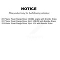 thumbnail image 2 of CMX Front Rear Ceramic Disc Brake Pads and Wear Sensors Kit for Car Land Rover Range Sport with Brembo KCW-100043, 2 of 9