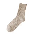 thumbnail image 1 of Aocisk Womens Socks In Solid Color Socks with Colorful Lightweight Design Athletic Socks for Casual Wear Khaki One Size, 1 of 4