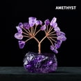 thumbnail image 4 of EGNMCR Room Decor, Home Decor Natural Colorful Crystal Stone Crushed Stone Wealth Tree Handwoven Amethyst Base Money Tree Home Decoration Crystal Money Treese, 4 of 6