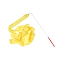 thumbnail image 1 of maskred 2 Meters Ribbon Wands Girls Rainbow Decorations Twirling Rod Stick Portable Birthday Party Stuffers Gymnastics Streamers for Yellow, 1 of 6