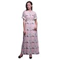 thumbnail image 1 of Bimba Robe Longue d'Été en Rayonne Imprimée Baleine Océan à Manches Kimono avec Fente - Petit, 1 of 6