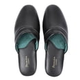 thumbnail image 4 of PAMIR Men's Genuine Leather Scuff Slippers with Memory Foam Insole and Leather Outsole Size US 10 M Black, 4 of 4