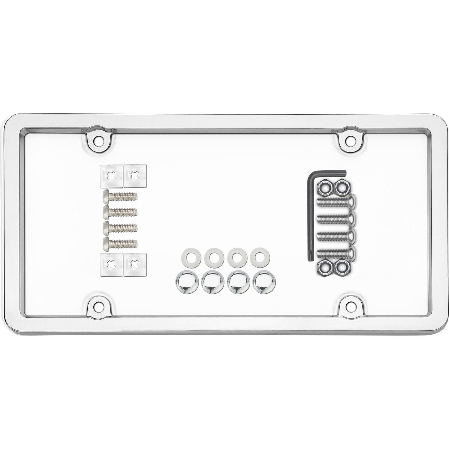 Cruiser Accessories, écran de plaque d’immatriculation chrome/clair Tuf Combo ultime