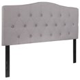 thumbnail image 1 of Cambridge Tufted Upholstered Full Size Headboard in Light Gray Fabric, 1 of 9