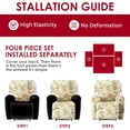 thumbnail image 3 of Stretchable Printed Recliner Cover – Protective Elastic Slipcover for Home Reclining Chairs, 3 of 9