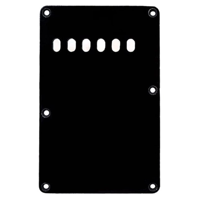 6 Holes Tremolo Cavity Cover Back Plate Rustproof Back Cover Pickguard Practical Scratch Plate Electric Guitar Part Accessories Black