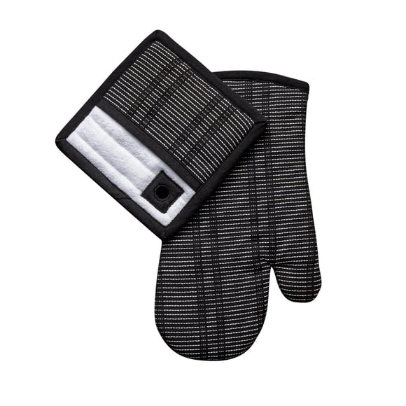 Thyme & Table Pot Holder & Oven Mitt, 2-Pack