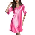 thumbnail image 2 of Jusqu'à 65 % de Rabais! Robes d'Été Mode pour Femmes 2024 Grande Taille à Manches Courtes Robe à Col en V, 2 of 5