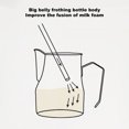 thumbnail image 2 of <p>Milk Pitcher Cup, 450ML Milk Frothing Pitcher 304 Stainless Steel Drip Free  For Home</p>, 2 of 7