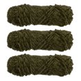 thumbnail image 1 of Unique Bargains Chenille Polyester Olive Green Yarn, 3 Skeins, 1 of 7