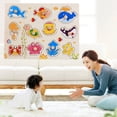 thumbnail image 2 of Jindong Kids Wooden Peg Puzzles Set with Alphabet Numbers Fruits Animals and Vehicles, 2 of 9