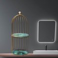 thumbnail image 3 of kurtrusly Perfume Rack Makeup Jewelry Display Shelf Creams Tray dressing table Black gold 2 Tier, 3 of 9