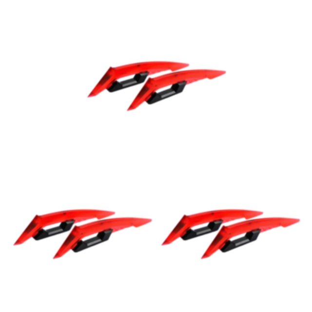 Decodeary Aile Aérodynamique Aileron Durable Aérodynamique Winglets Moto Autocollant Moto Rouge 3Set