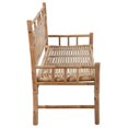 thumbnail image 3 of vidaXL Garden Bench with Cushion 120 cm Bamboo, 3 of 5
