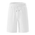 thumbnail image 1 of Ramiter Sports Shorts Men's Movement French Terry Short with Pockets White,L, 1 of 7