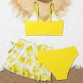 thumbnail image 4 of RXMEKW Girls Bikini Swimsuit for Kids with Ruffle Skirt and Halter Top, 2-Piece Princess Hot Spring and Pool Set in Purple, 4 of 7