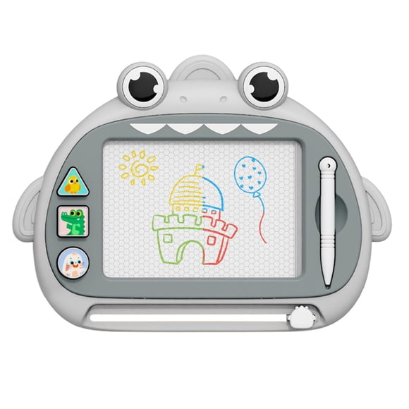 Grey Children Magnetic Drawing Board Color Graffiti Magnetic Writing Board Erasable Home Drawing Toy Can Be Erased 10.24x7.48x0.79 Inches