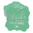 thumbnail image 1 of Inkdotpot Real Silver Foil Thanks From The New Wedding Tags Favor Bracket Shape Hang Pack Of 50 Paper Tags, 1 of 7