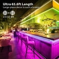 thumbnail image 2 of Bande Lumineuse LED Bluetooth 65,6 Pi/20 m 5050 RVB, Bandes Lumineuses Synchronisées avec la Musique, Changement de Couleur, Guirlandes Lumineuses, Kit de Ruban Flexible avec Contrôleur d'Application pour Chambre, Maison, Cuisine, 2 of 7
