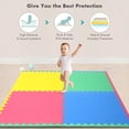 thumbnail image 4 of Costway 12PCS Kid’s Puzzle Exercise Play Mat w/EVA Foam Interlocking Tiles (25''x25''), 4 of 10