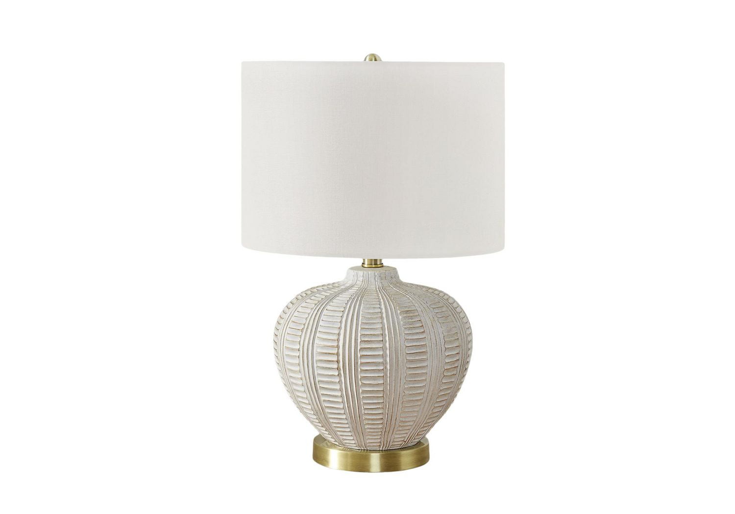 Monarch Specialties Luminaire, 21"h, Lampe De Table, Teinte Ivoire / Crème, Résine Crémeuse, Transitionnel