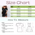 thumbnail image 3 of TJAZFJPA Robe T-Shirt Femme Femmes Décontractée Imprimée Col en V Épaules Dénudées à Empiècements Dentelle Manches Courtes Robe Robes Femmes Robes Froncées pour Femmes, 3 of 4