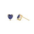 thumbnail image 2 of Heart Birthstone Stud Earrings, 2 of 4