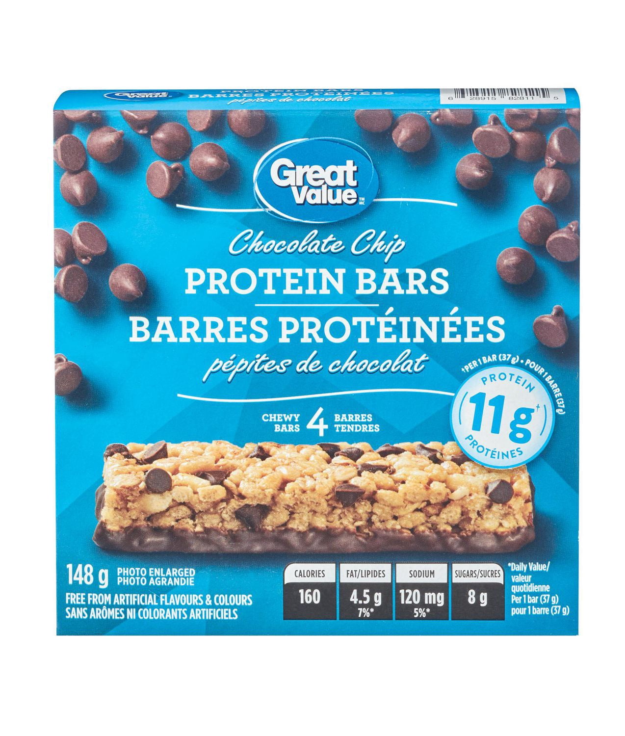 Great Value Chocolate Chip Protein Bars