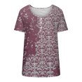 thumbnail image 4 of Birdeem Mode Femmes Été Manches Évasées Trois Quarts Dentelle Florale Blouse de Bureau pour Dame Hauts, 4 of 5