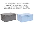 thumbnail image 4 of Baohd Storage Box Large Capacity Washable Handle Store Containers Solid Color Household Boxes Shoe Underwear Closet Clothing 47x34x21cm Grey, 4 of 8