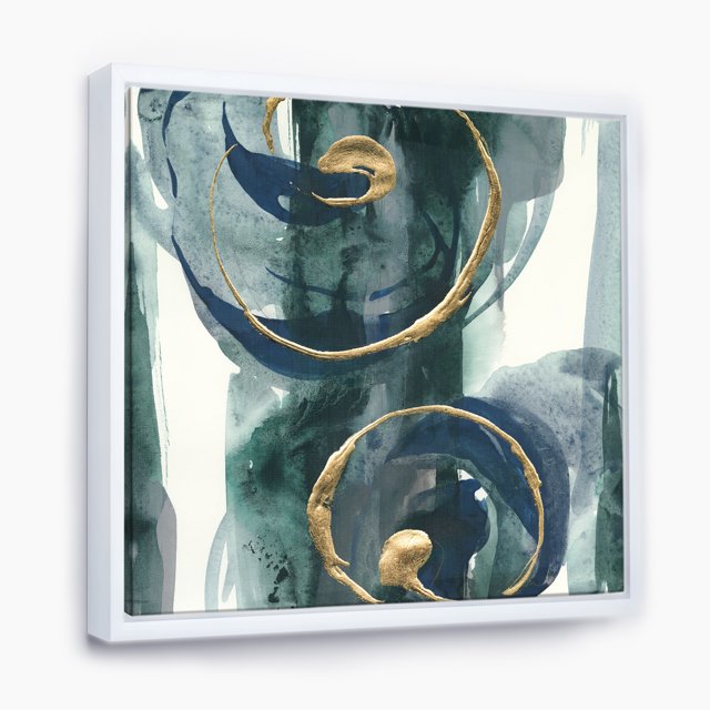 Mettalic Indigo and Gold II - Posh & Luxe Framed Canvas