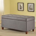 thumbnail image 2 of HomePop Banc de Rangement Traditionnel en Similicuir Grande Taille, Gris, 2 of 10